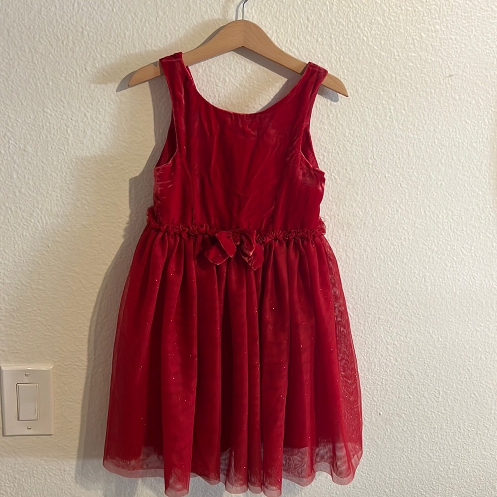 5 - 6t H&M Red Holiday Party Christmas Dress sparkly!